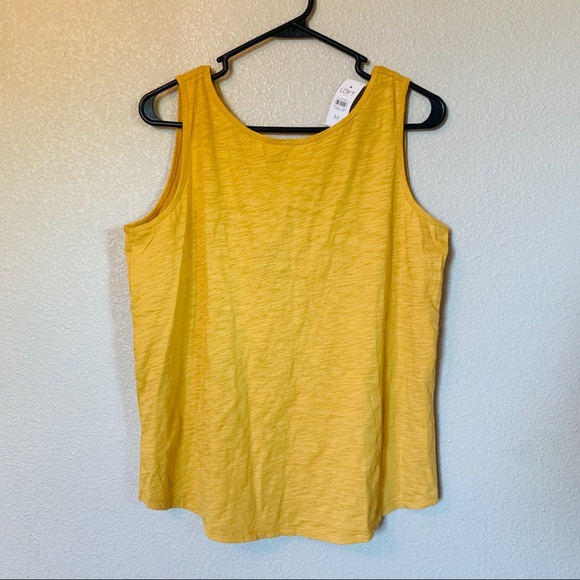 LOFT Tops - LOFT **Cute back** Medium Mustard Yellow Tank Top